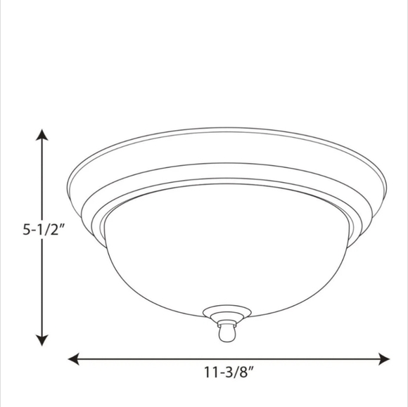 Flush Mount Dome Light, with insulation - Picture 2 of 2